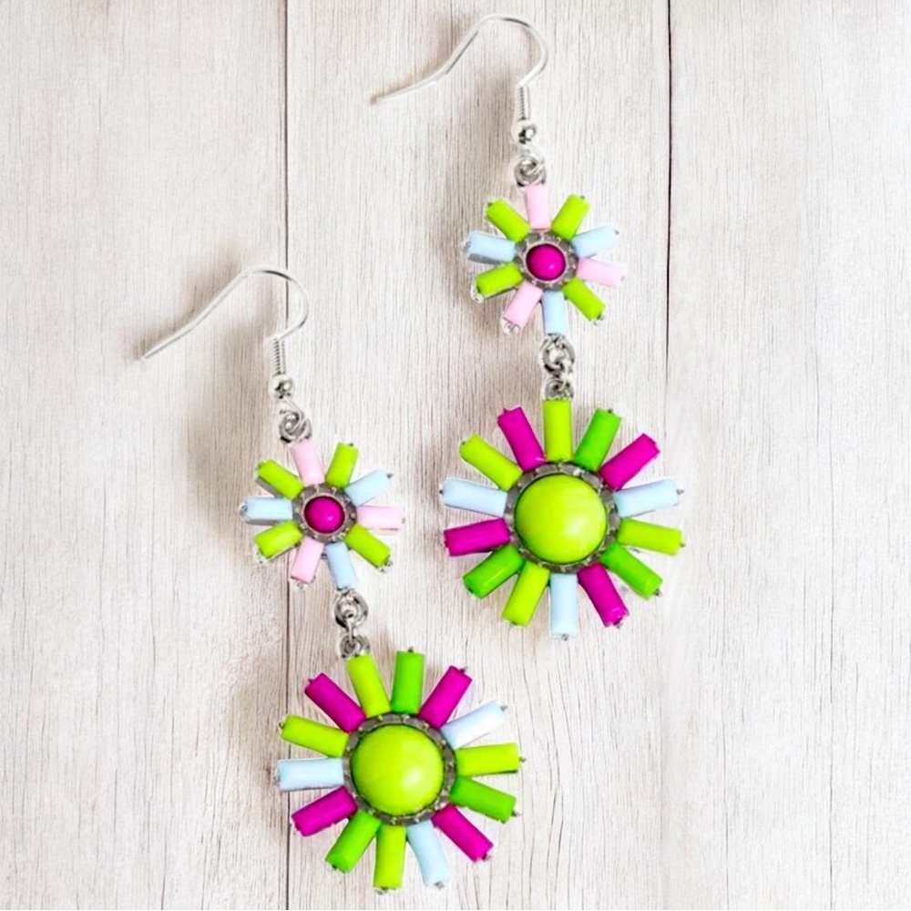 🩷🆕🩷Colorful Flower Drop Earrings